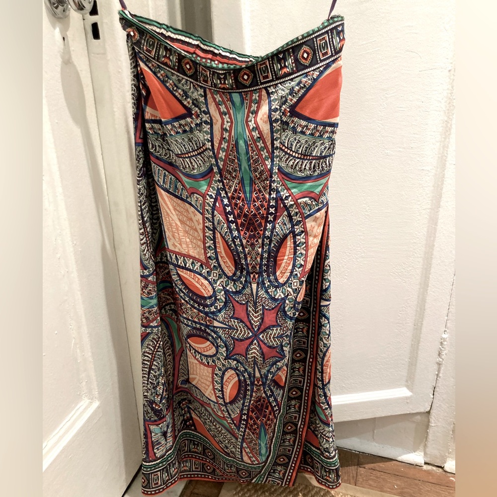 Maeve silk high slit skirt, size 2